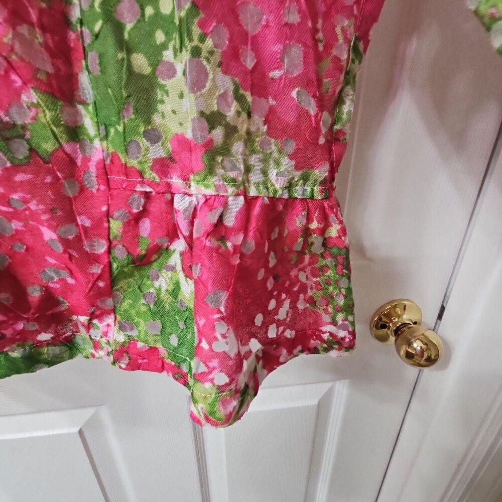 Ruby Rd. Women's Floral Print Full-Zip Lightweight Peplum Jacket - Picture 6 of 7